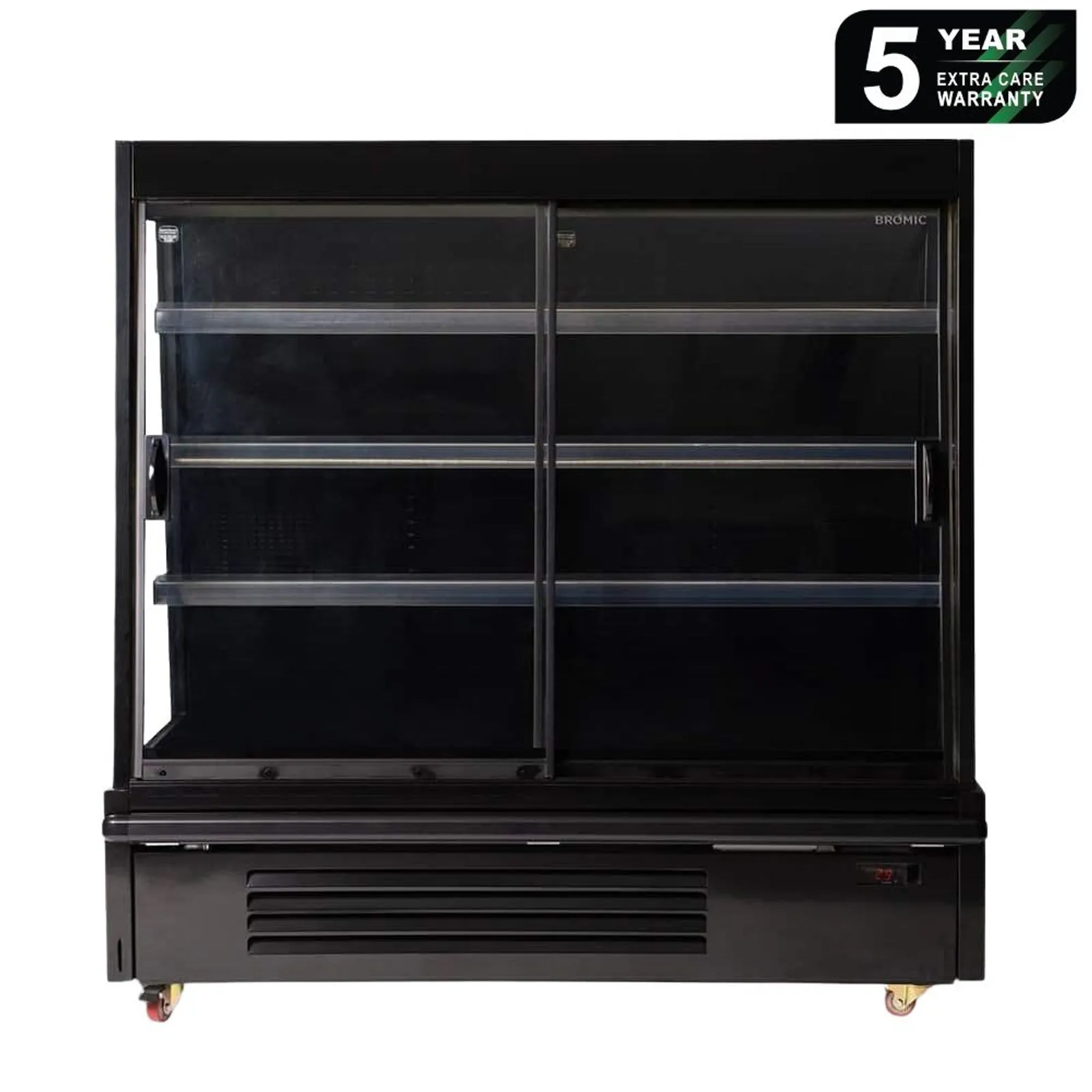 Bromic SVM1580SD-NR - Semi Vertical Display Fridge Gondola 1580mm - 2 Sliding Doors