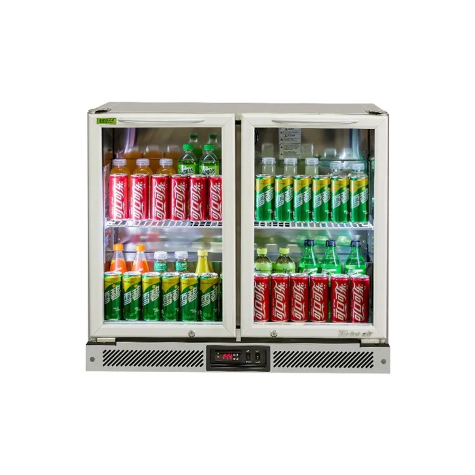 Turbo Air TB9-8H-SWSSS-N - 2 Glass Door Back Bar Fridge