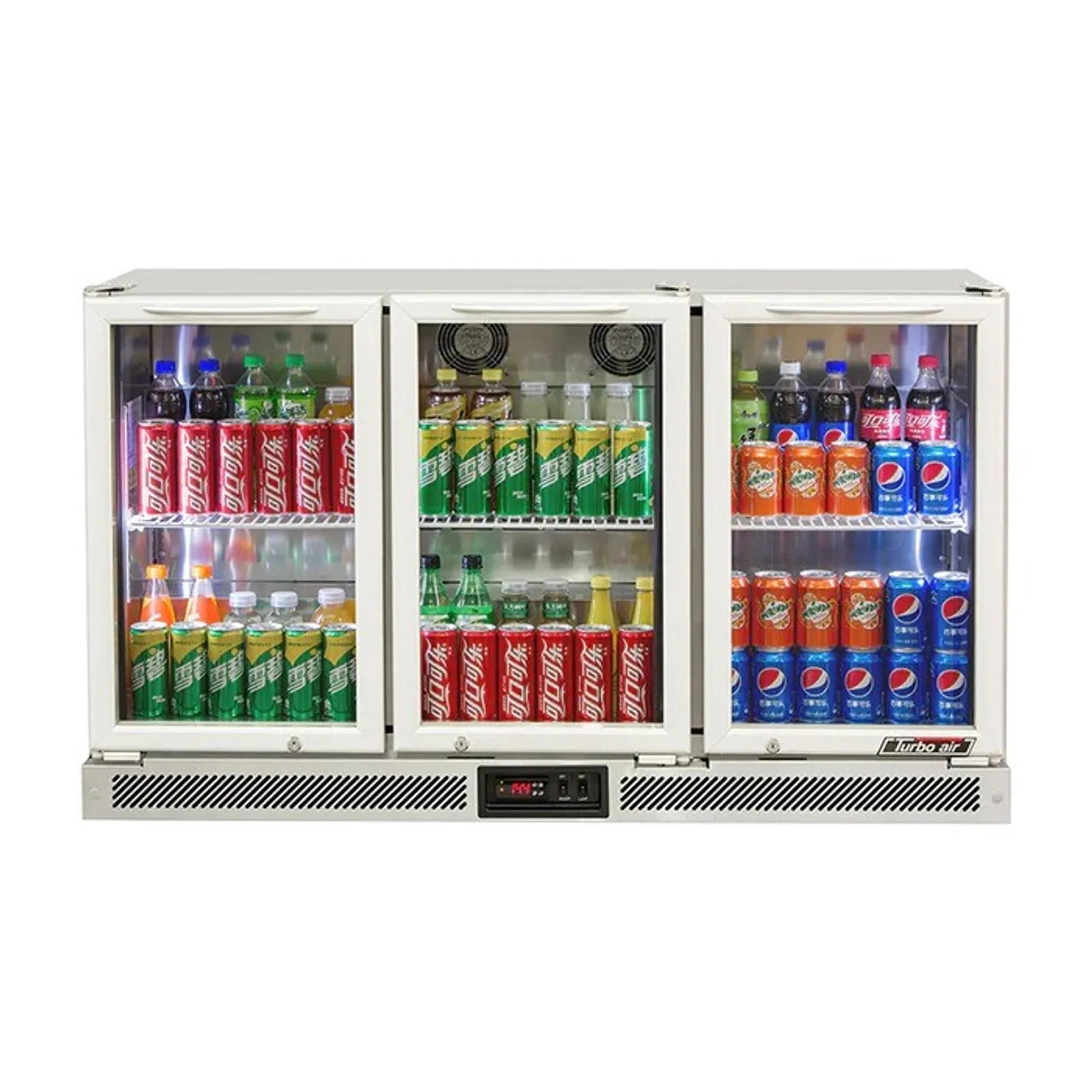 Turbo Air TB13-8H-SWSSS-N - 3 Glass Door Back Bar Fridge
