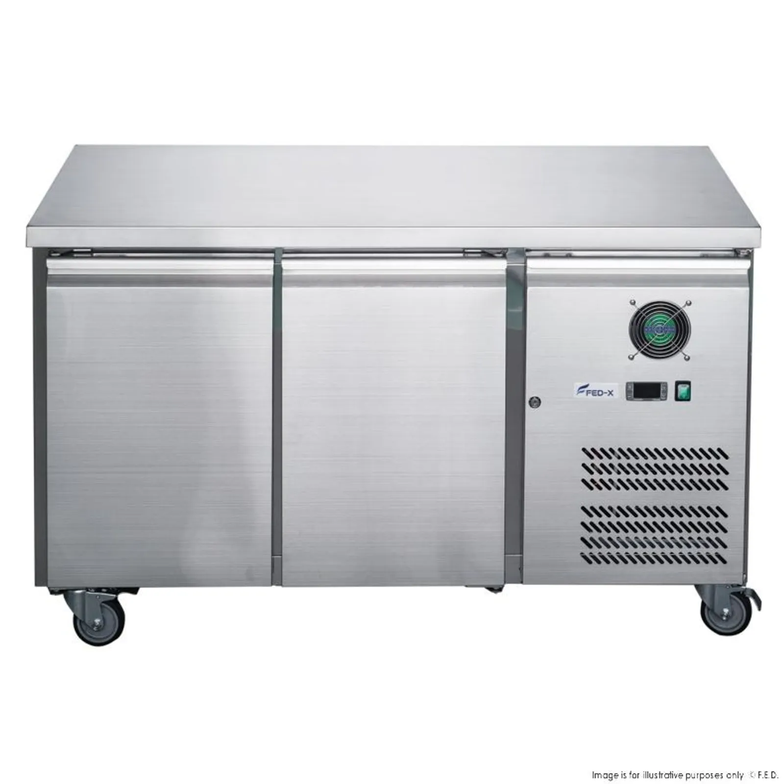 FED-X XUB6F13S2V - 2 Door Bench Freezer
