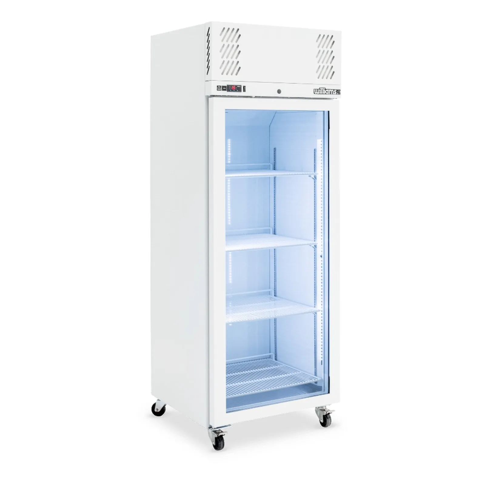 Williams HP1GW Pearl - 1 Glass Door Upright Fridge, White