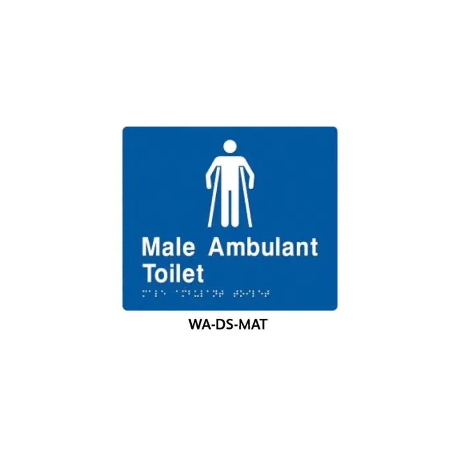 3Monkeez WA-DS-MAT - Braille Sign Male Ambulant Toilet (Blue)