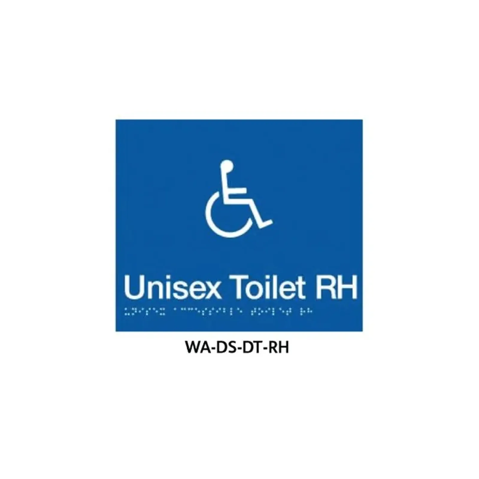 3Monkeez WA-DS-DT-RH - Braille Sign Unisex Disabled RH (Blue)