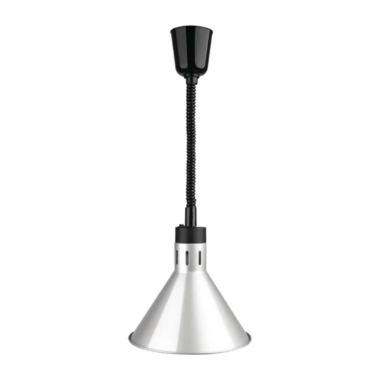 Apuro DY464-A - Retractable Conical Heat Lamp Shade Silver Finish