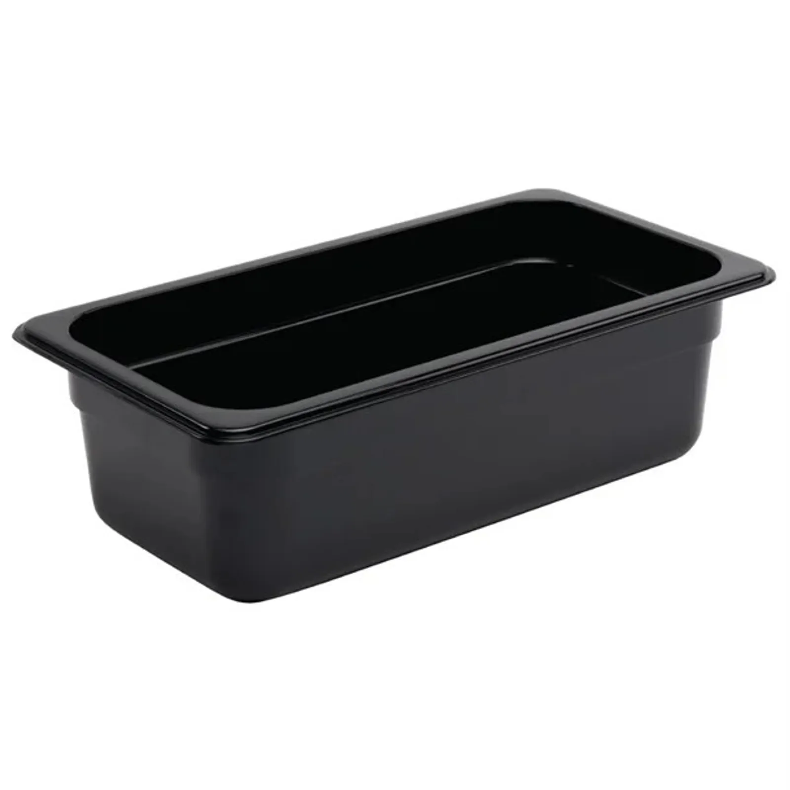Vogue U463 - Black Polycarbonate 1/3 Gastronorm Tray 100mm