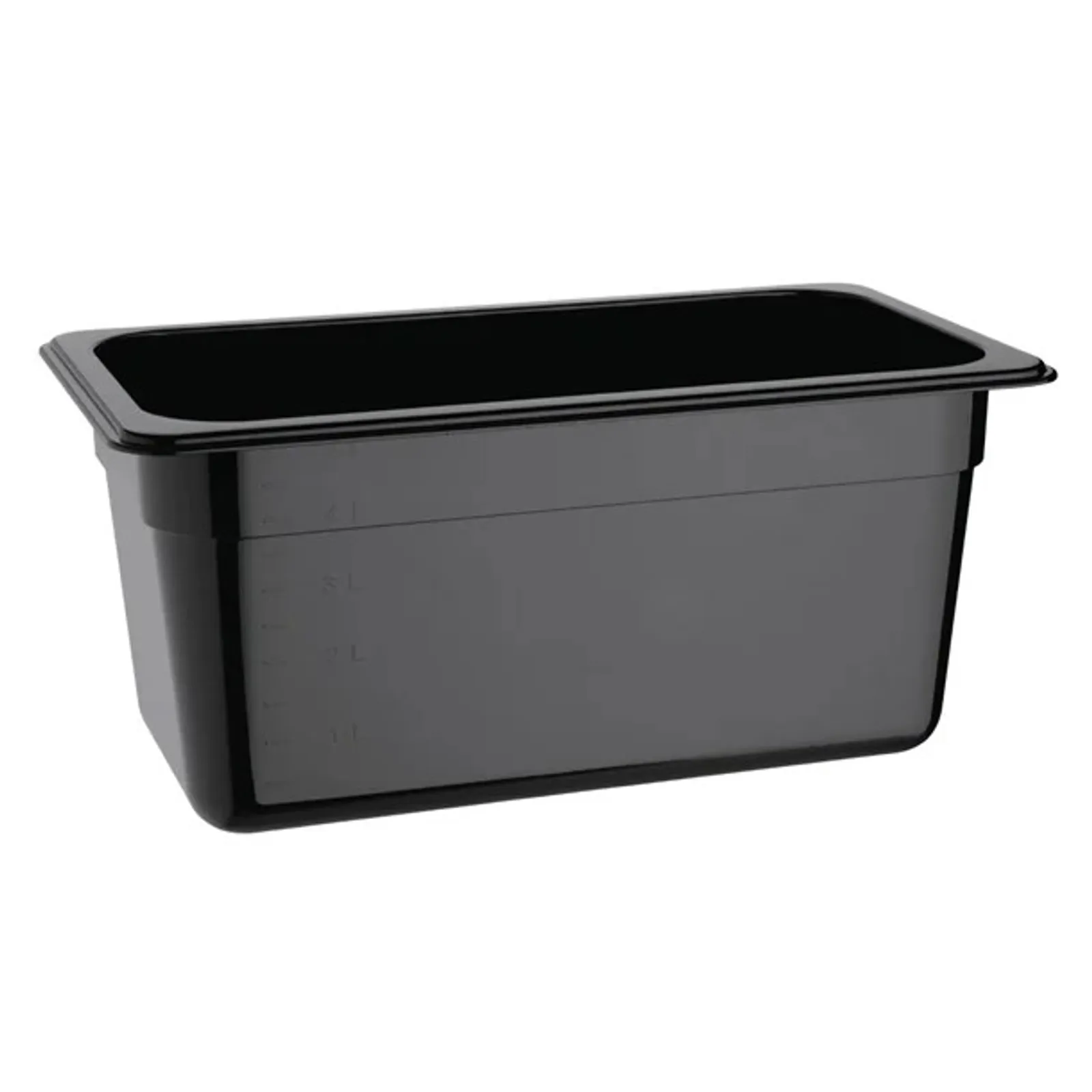 Vogue U464 - Black Polycarbonate 1/3 Gastronorm Tray 150mm