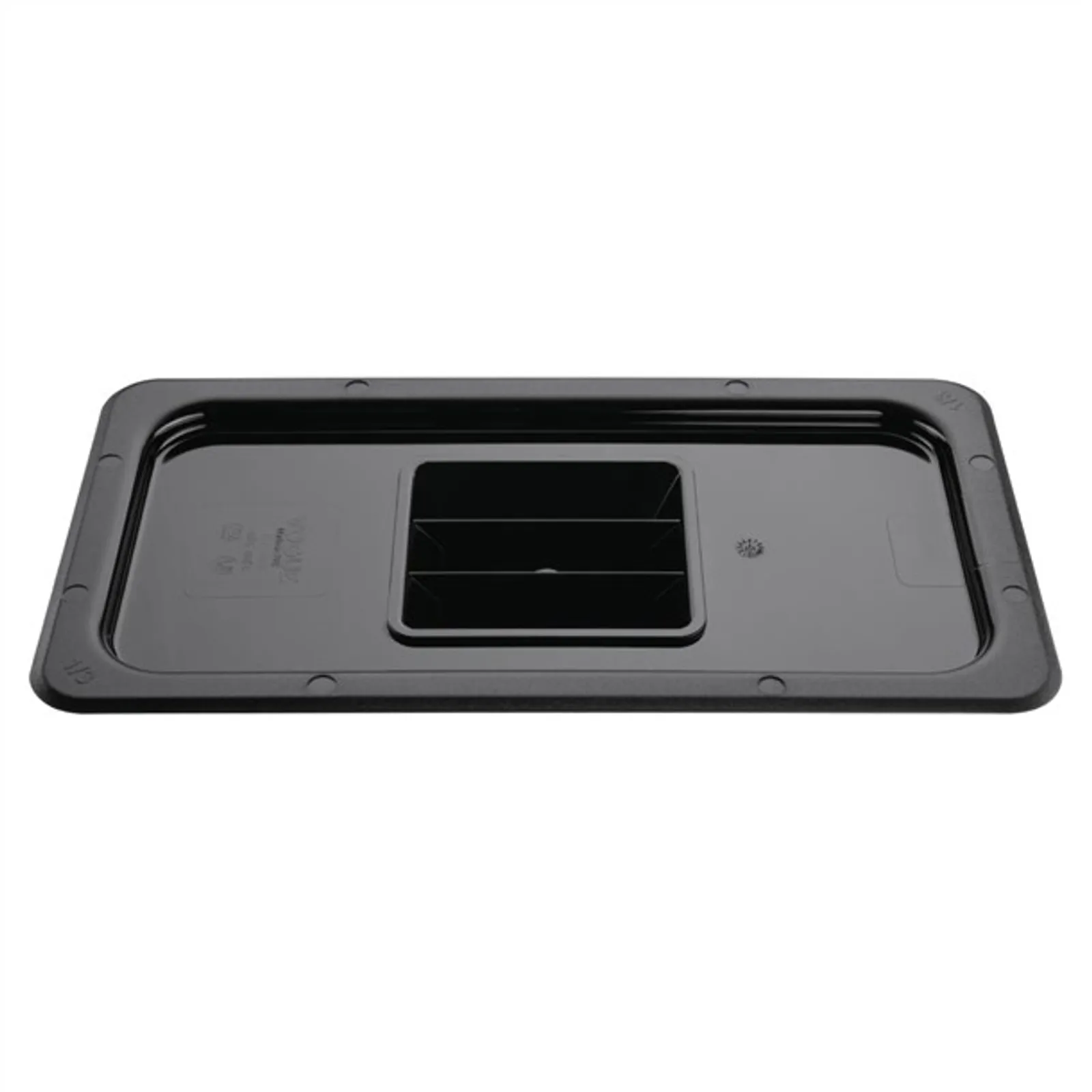 Vogue U476 - Black Polycarbonate 1/3 Gastronorm Lid