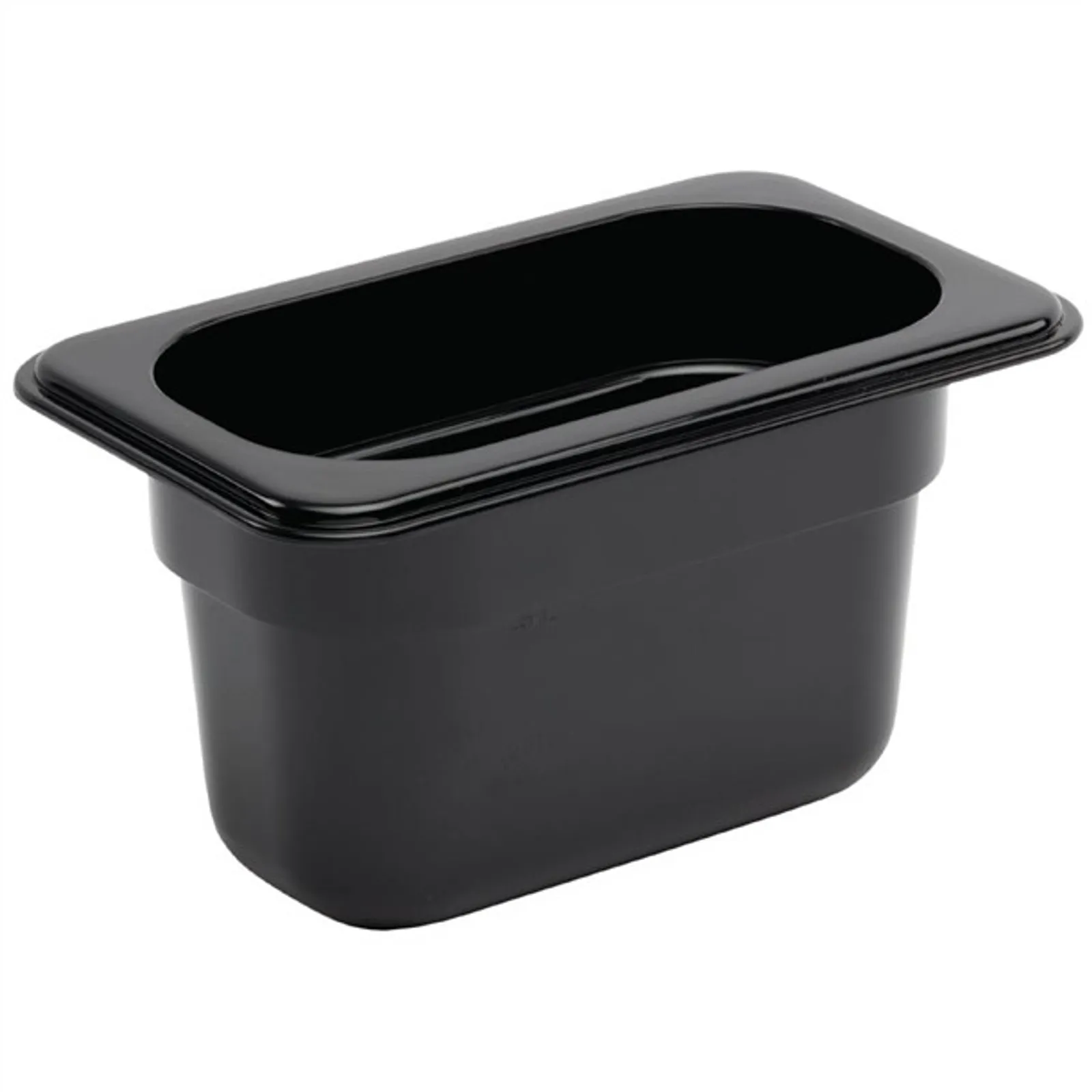 Vogue U473 - Black Polycarbonate 1/9 Gastronorm Tray 100mm