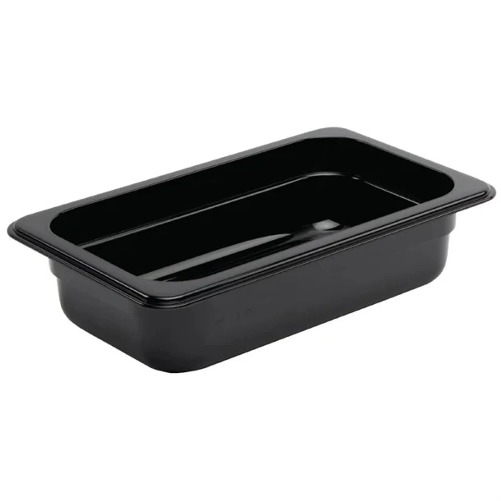 Vogue U466 - Black Polycarbonate 1/4 Gastronorm Tray 65mm