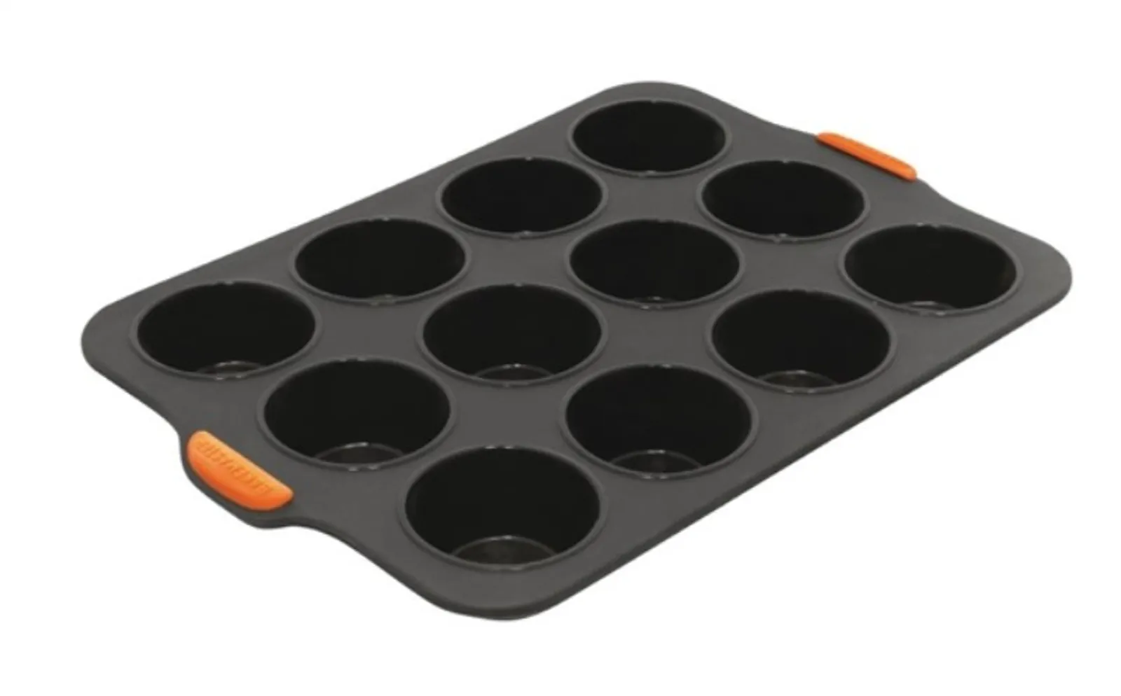Bakemaster Reinforced Silicone Muffin Pan 12 Cup (65x35mm) Grey - 35.5x24.5cm