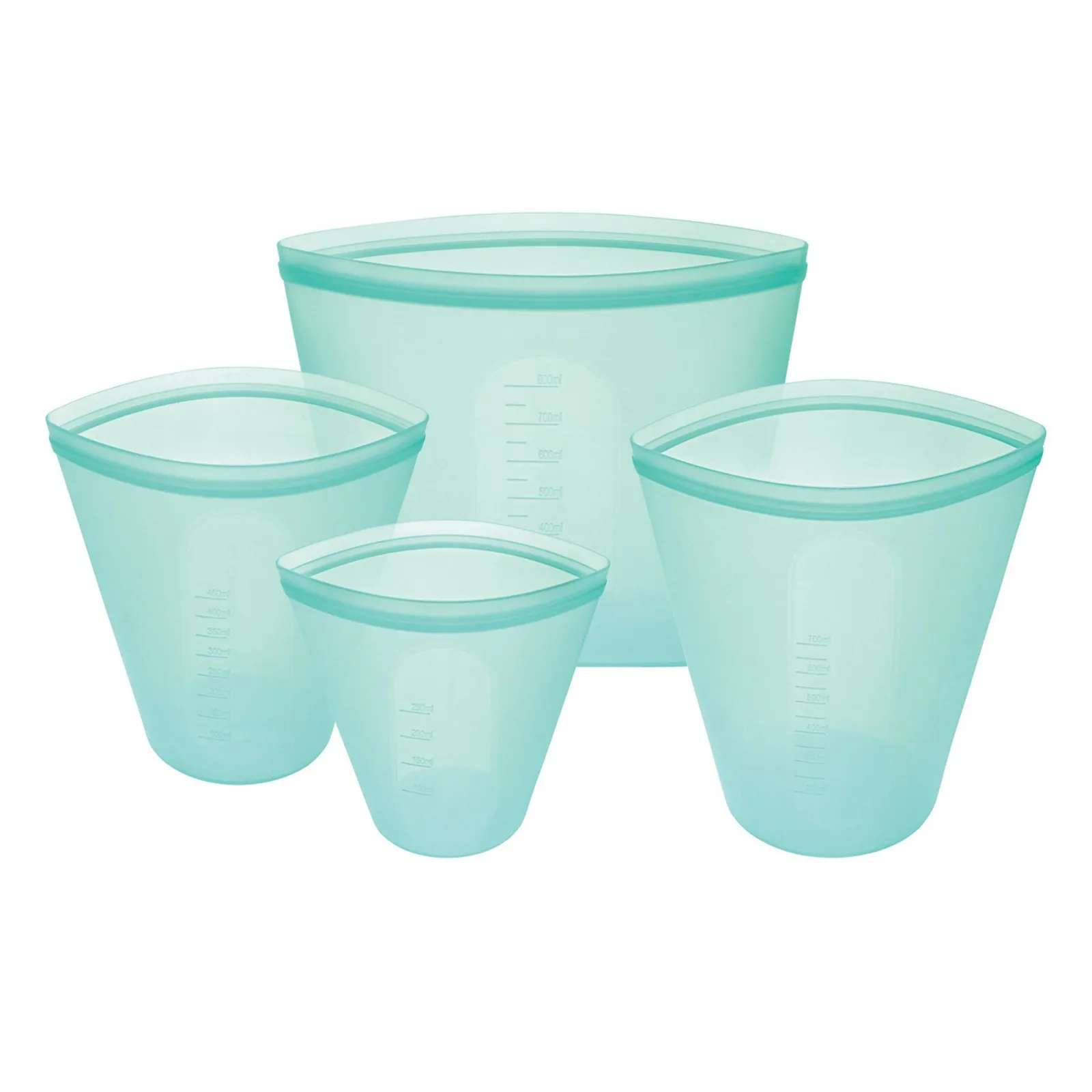 Avanti 14784 - Pinch & Lock Silicone Reusable Bags, Set of 4 - Blue