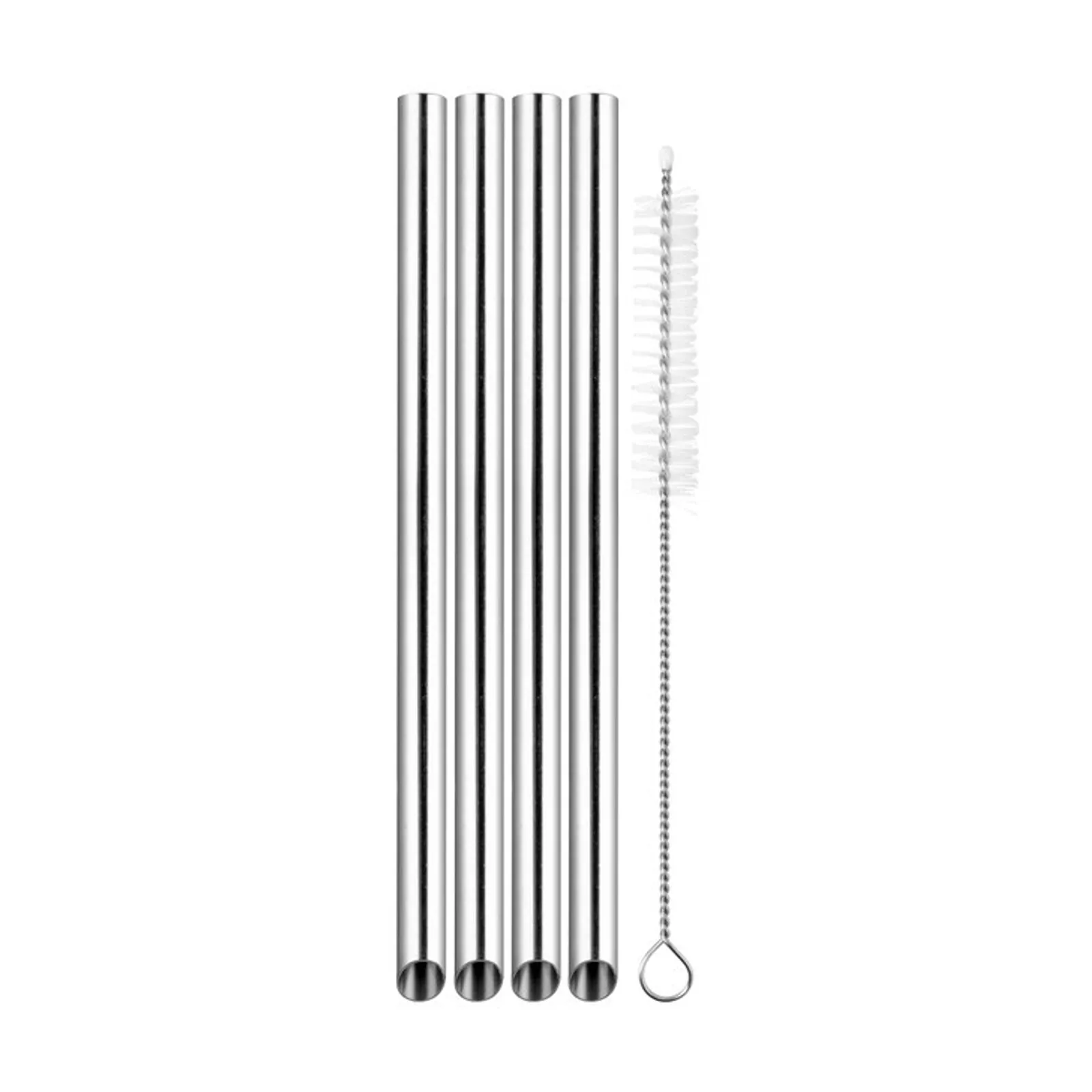 Avanti 14927 - Stainless Steel Bubble Tea Straws with Cleaning Brush - Set of 4