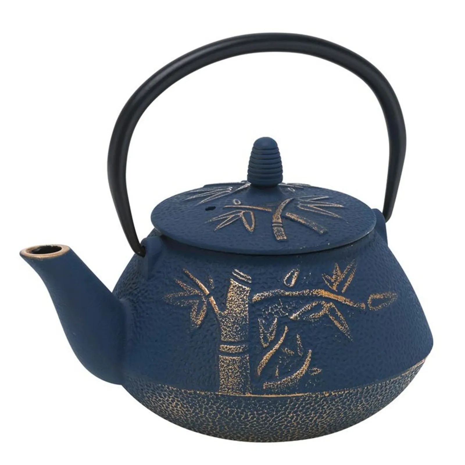Avanti 15192 - Bamboo Cast Iron Teapot, 800ml - Navy / Bronze