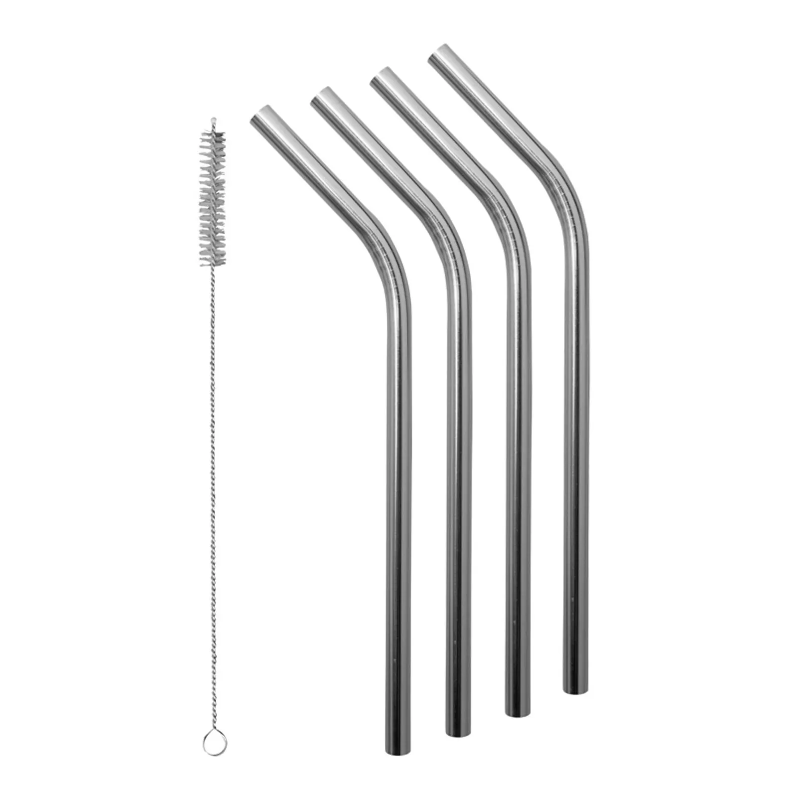 Avanti 15199 - Smoothie Stainless Steel Straws with Cleaning Brush - Set of 4