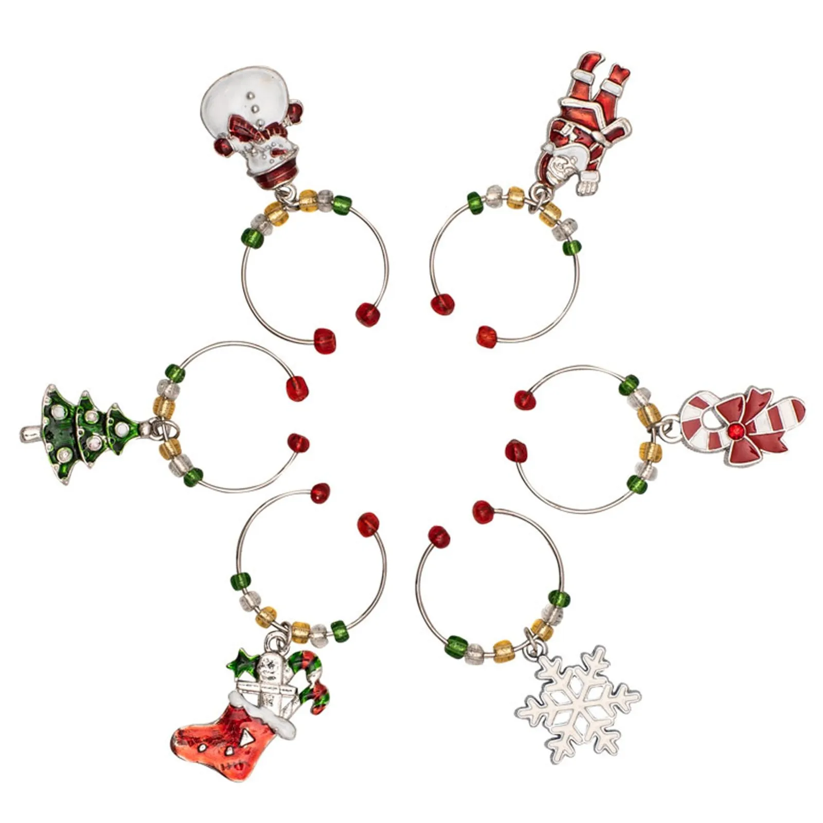 Avanti 15236 - Wine Charms, Set of 6 - Xmas