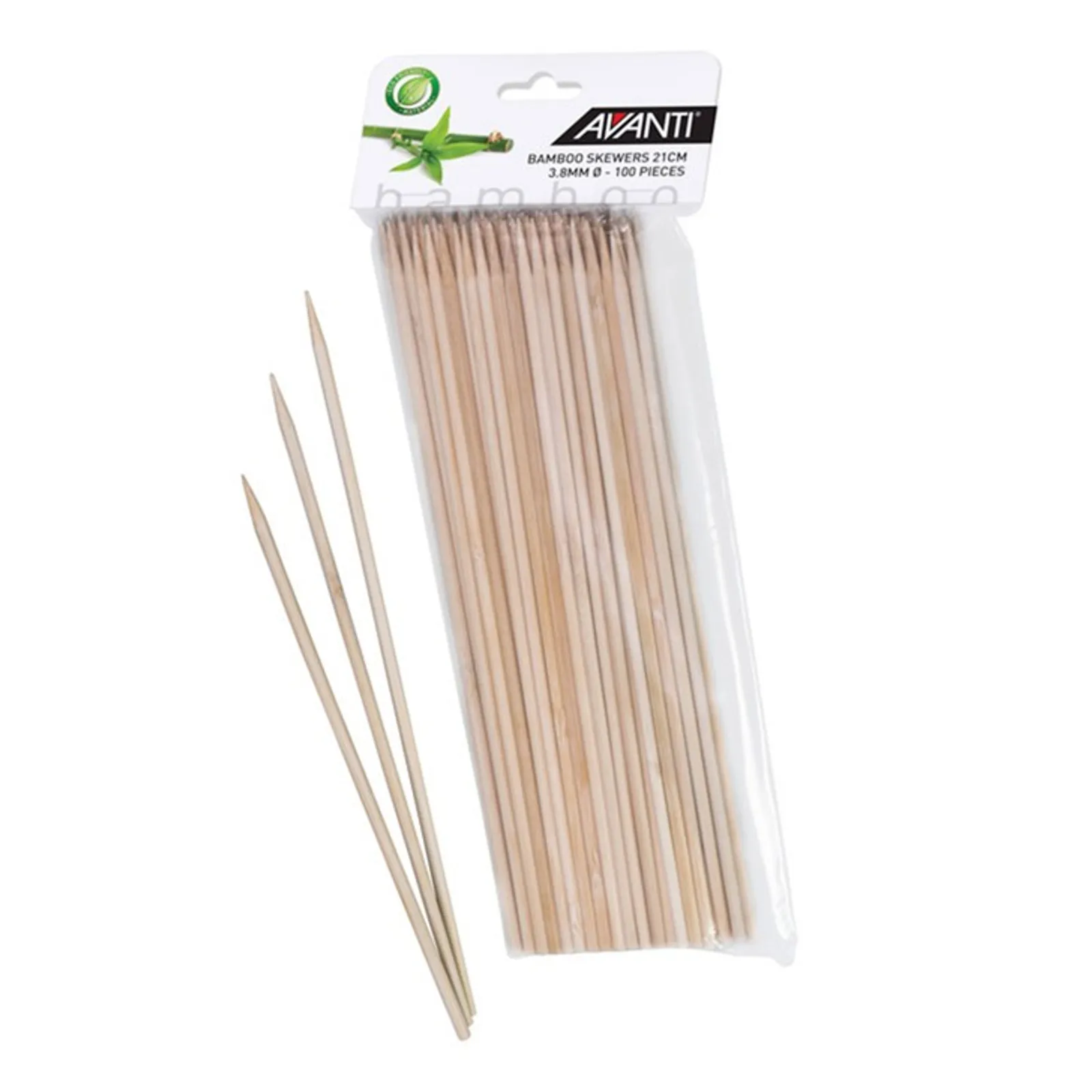 Avanti 16689 - Bamboo Skewers, 25cm - 100 Piece Pack