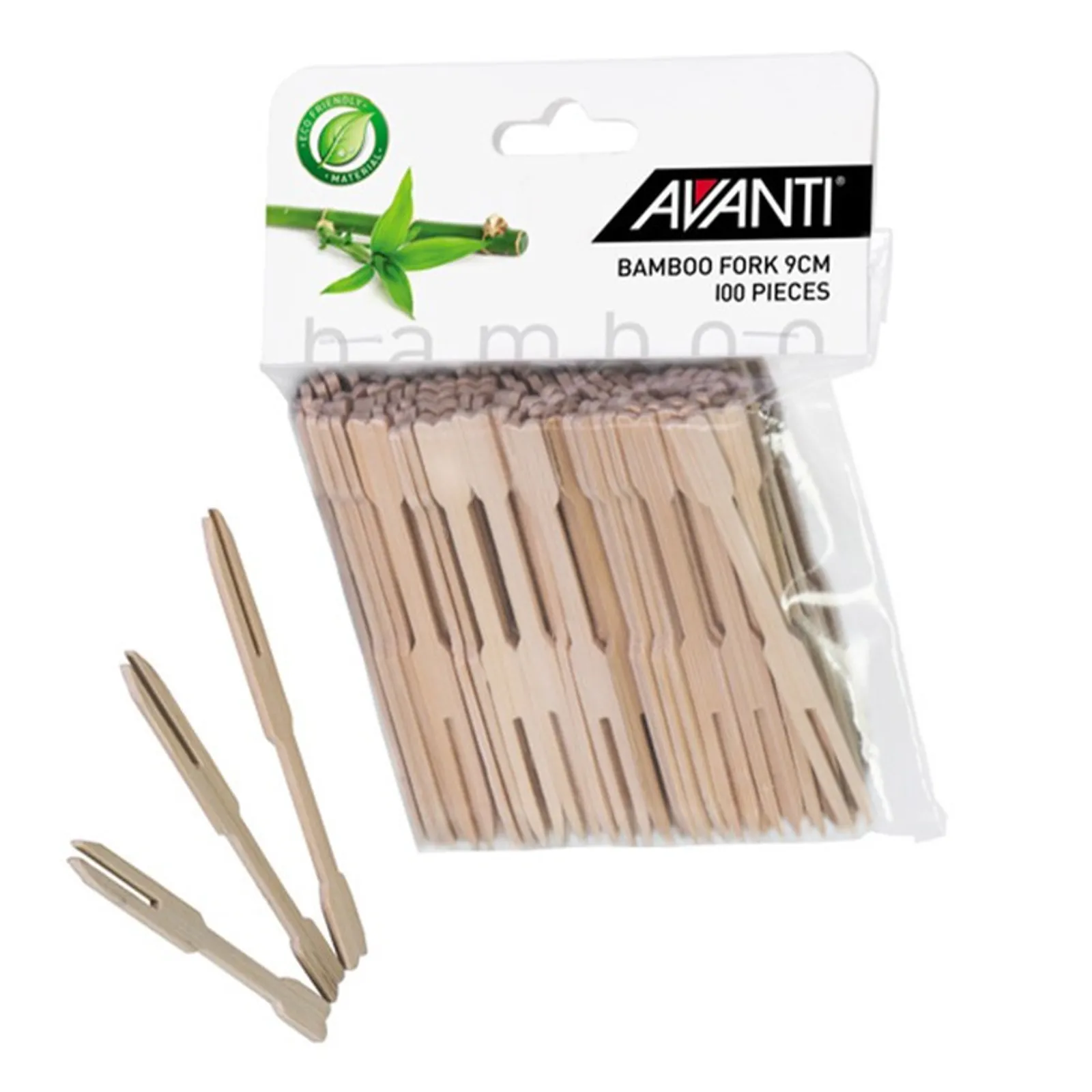 Avanti 16695 - Bamboo Fork, 9cm - 100 Piece Pack