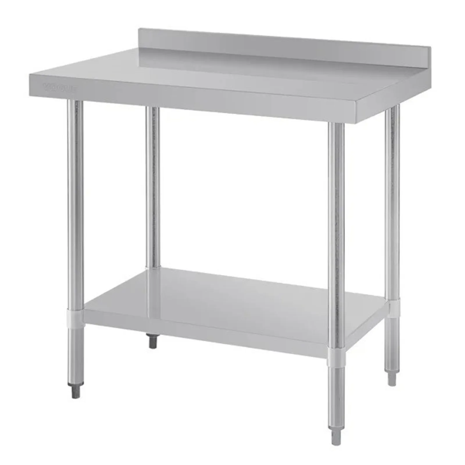 Vogue T380 - Stainless Steel Prep Table with Splashback 900mm