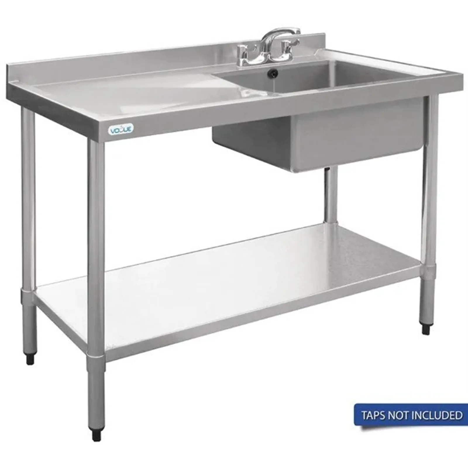 Vogue HC902 - Single Bowl Sink L/H Drainer - 1200mm 90mm Drain