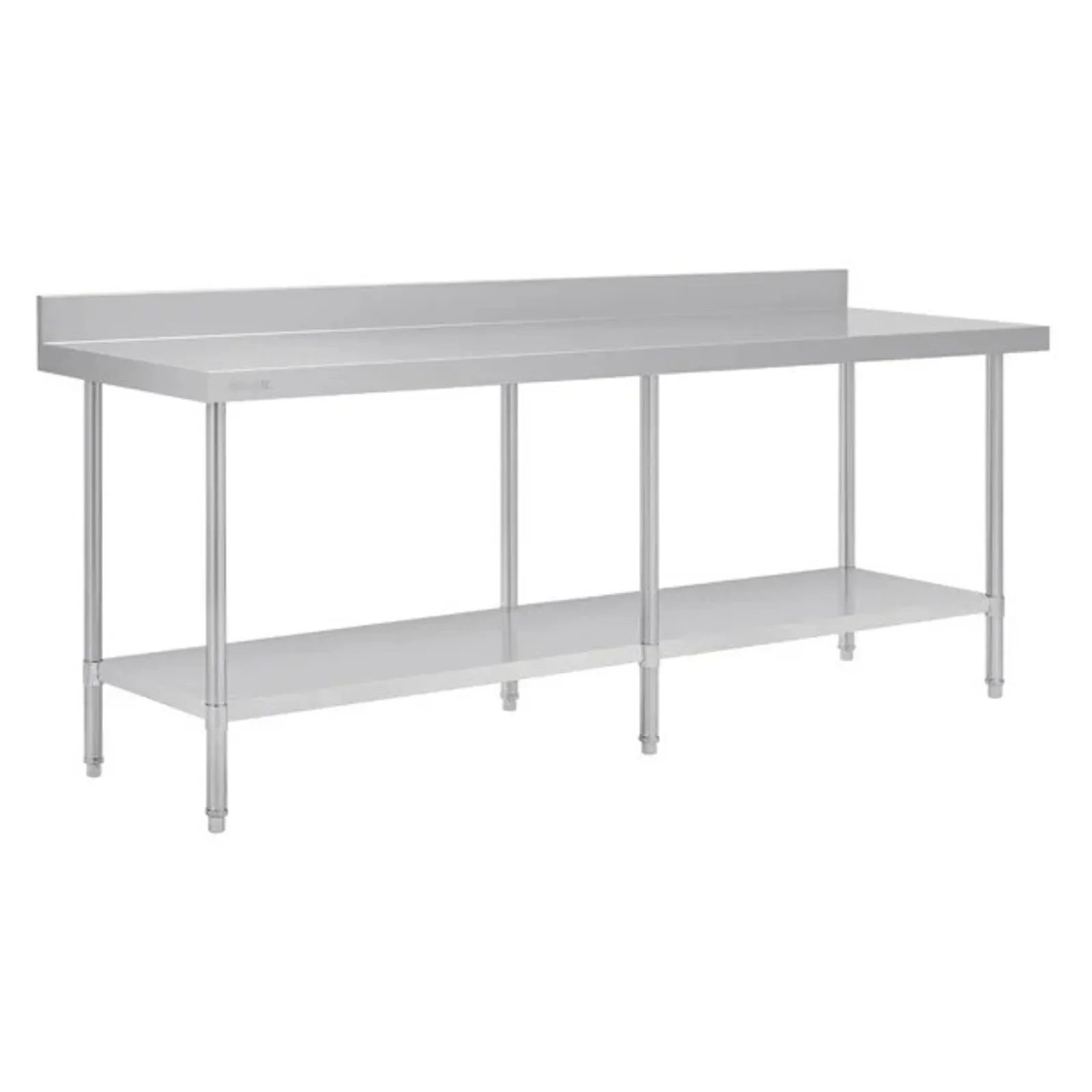 Vogue DA343 - Premium Stainless Steel Table with Splashback 2400mm
