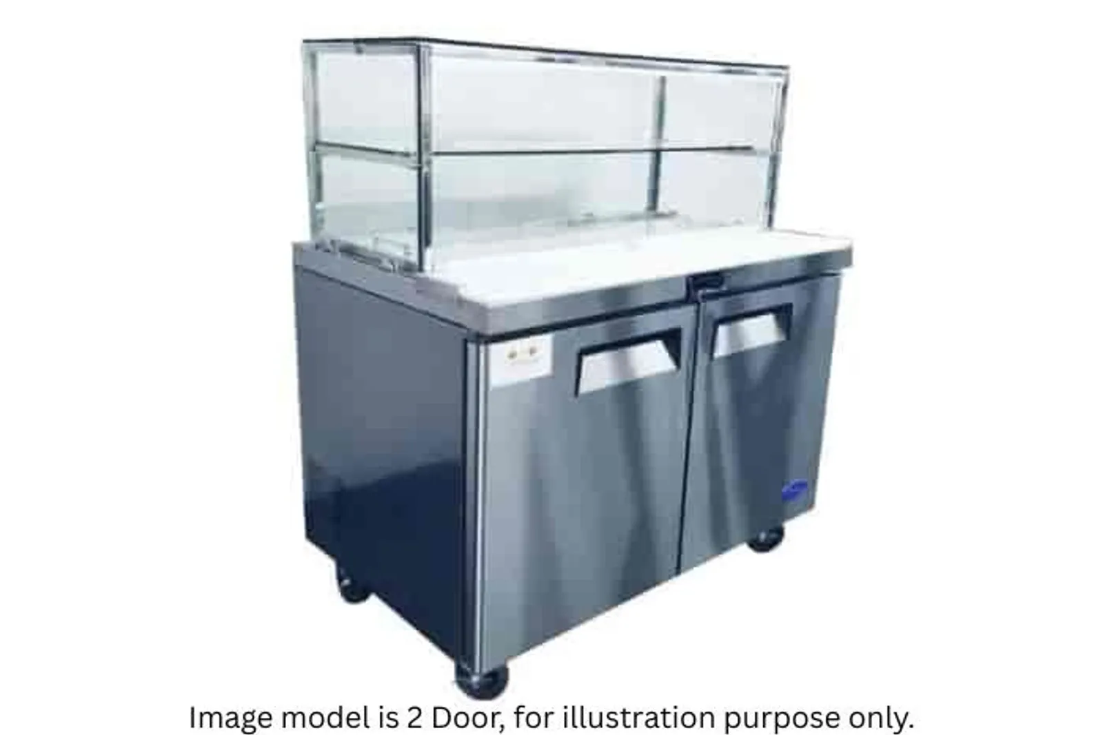 Atosa MSF8304G - 3 Door Sandwich Bar with Glass Canopy 1846mm