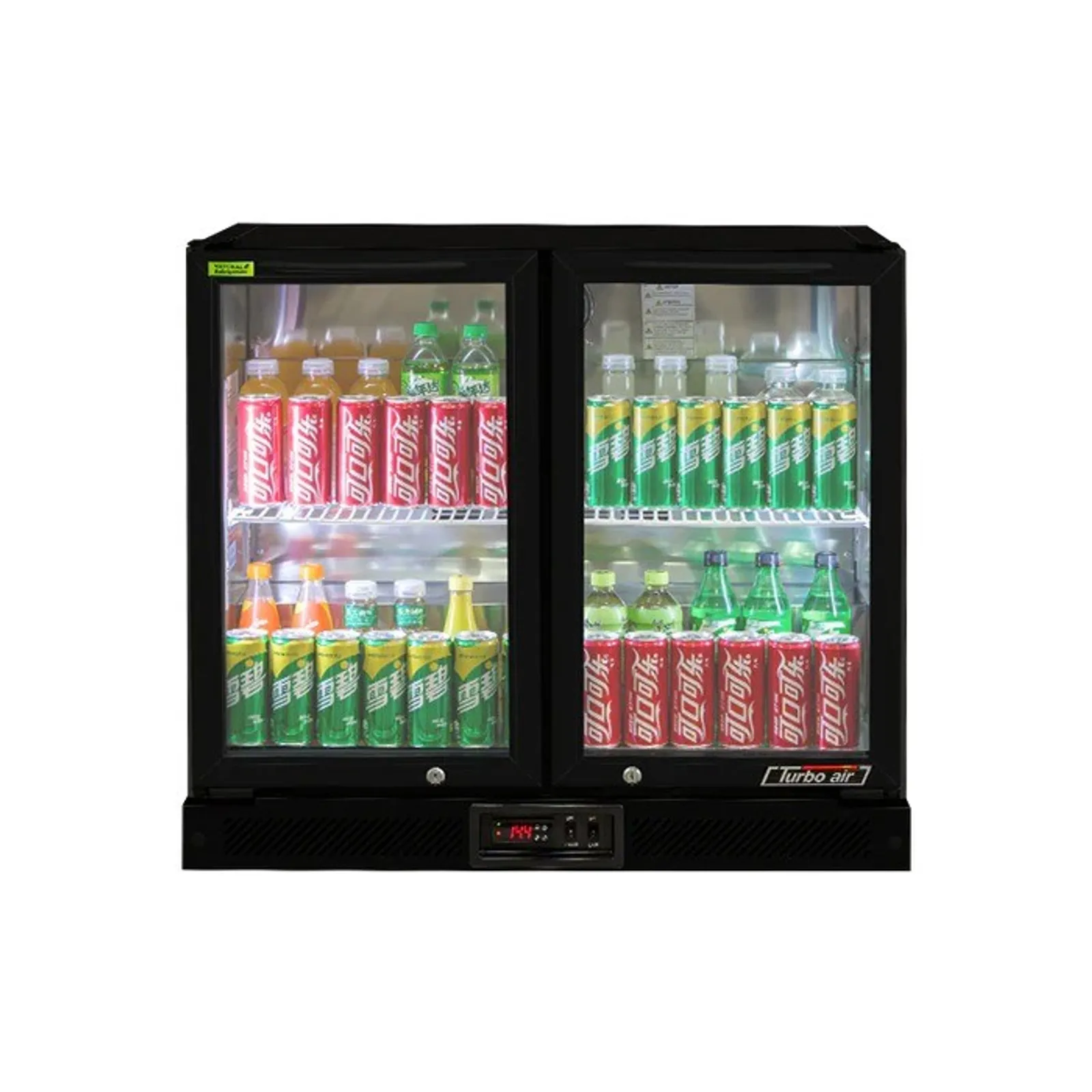 Turbo Air TB9-8H-SWBBB-N - 2 Glass Door Back Bar Fridge