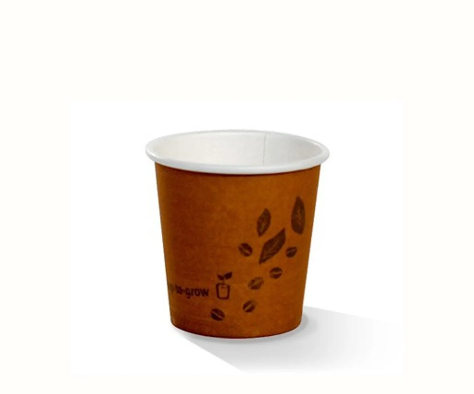 Pac Trading BPC4S 4oz PLA Coated SW Cup/Brown Print 62 x 45 x 60mm CARTON