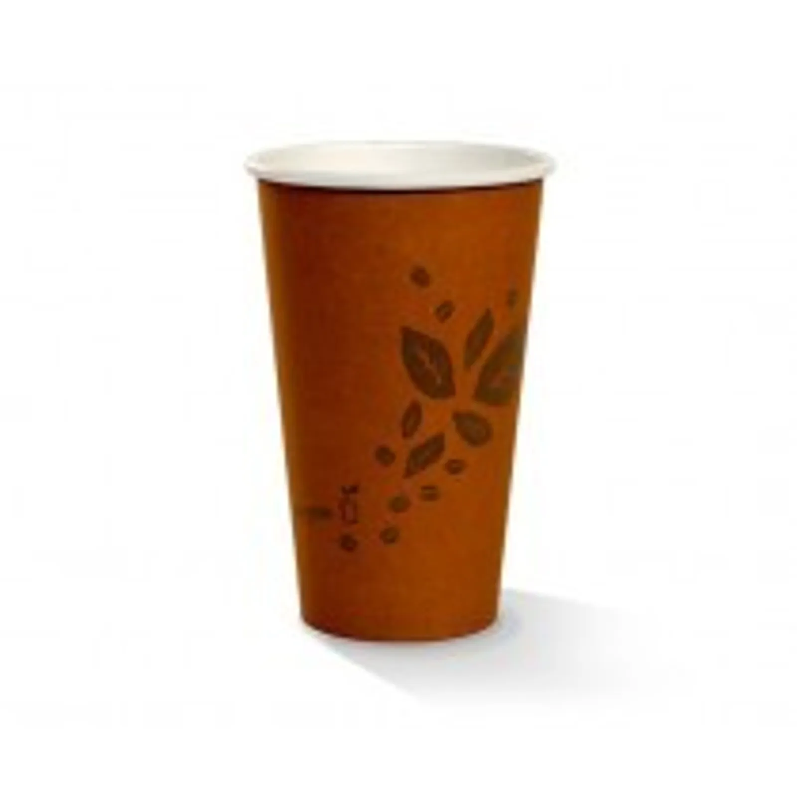 Pac Trading BPC16S 16oz PLA Coated SW Cup/Brown Print 90 x 58 x 137mm CARTON