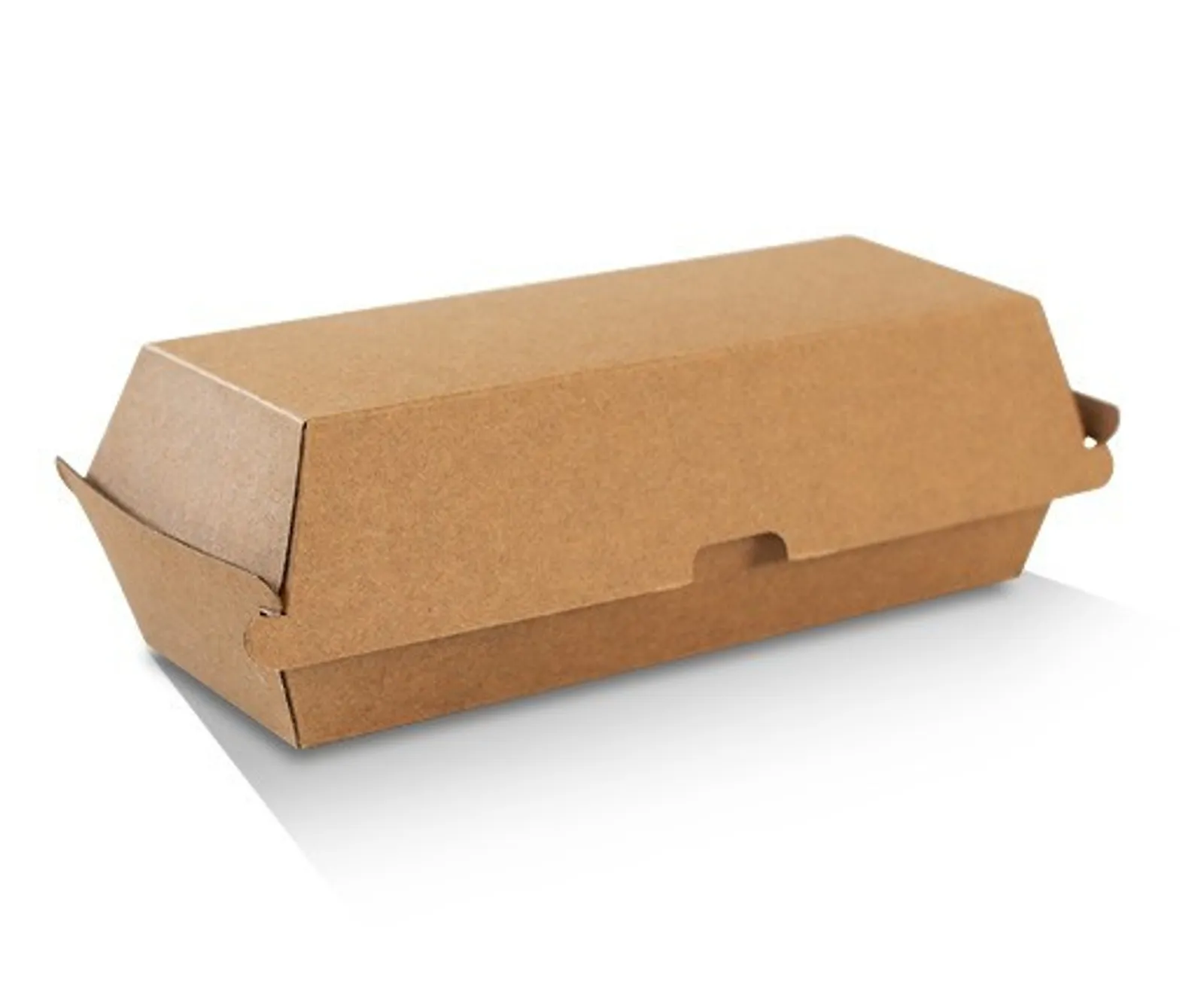Pac Trading PCB4 Hot Dog Box /Brown Corrugated Kraft /Plain 208 x 70 x 75mm CARTON