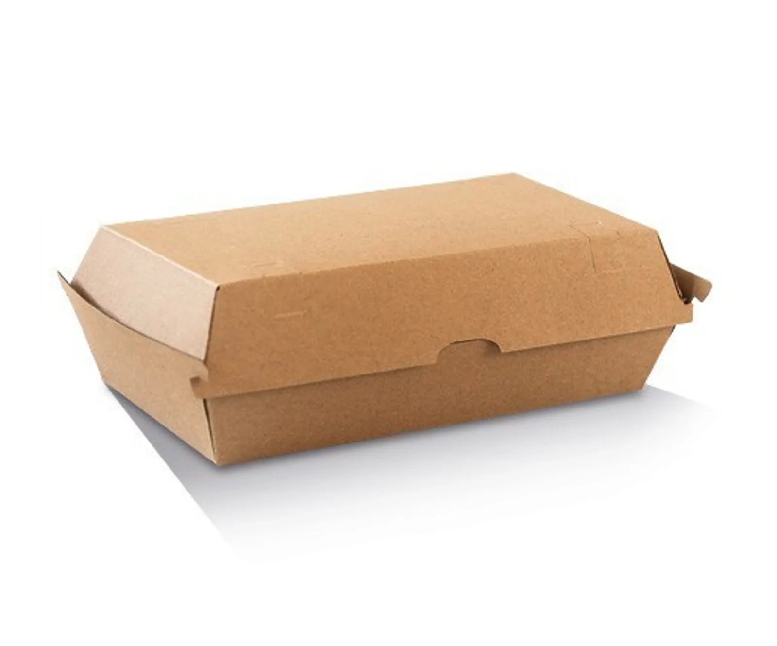 Pac Trading PCB8H High Snack Box - Large /Brown Corrugated Kraft /Plain 205 x 106 x 95mm CARTON